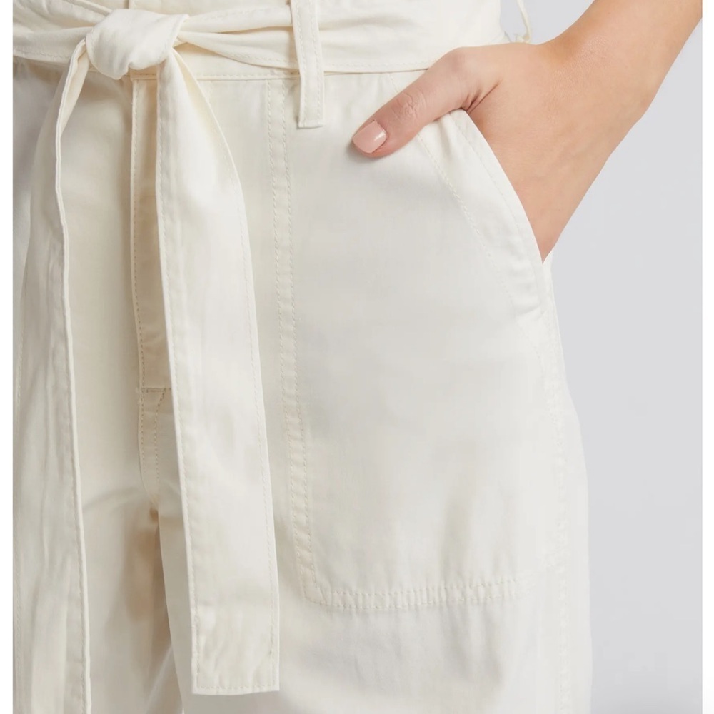 Madewell Griff Superwide Leg Cargo Pants Vintage Canvas Cream size 25 NWT - Picture 3 of 12